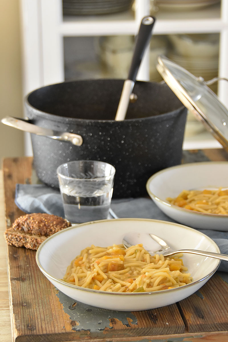 Casserole noodles with squash