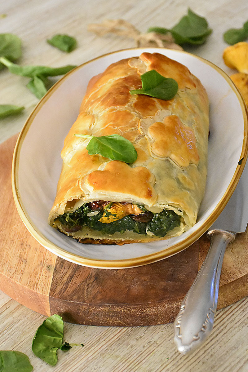 Sfoglia di spinaci e funghi