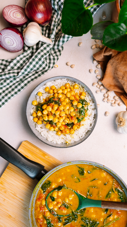 Curry rápido de garbanzos