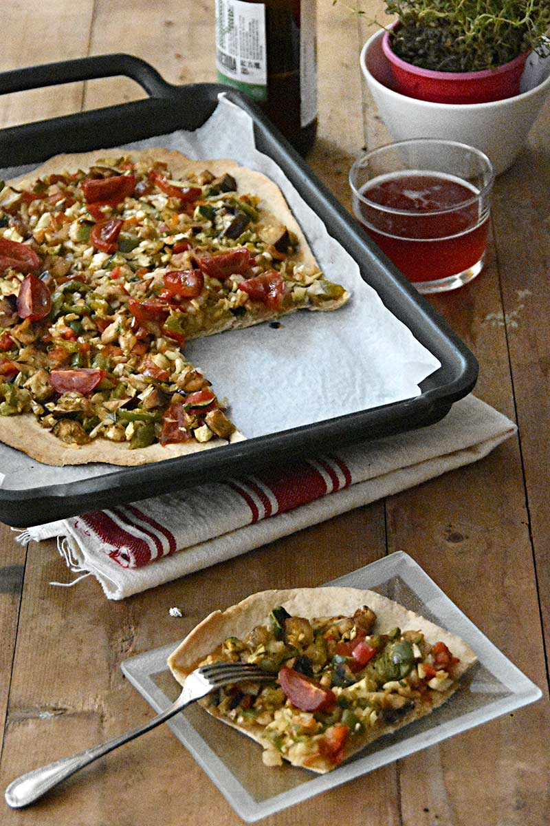Coca de verduras