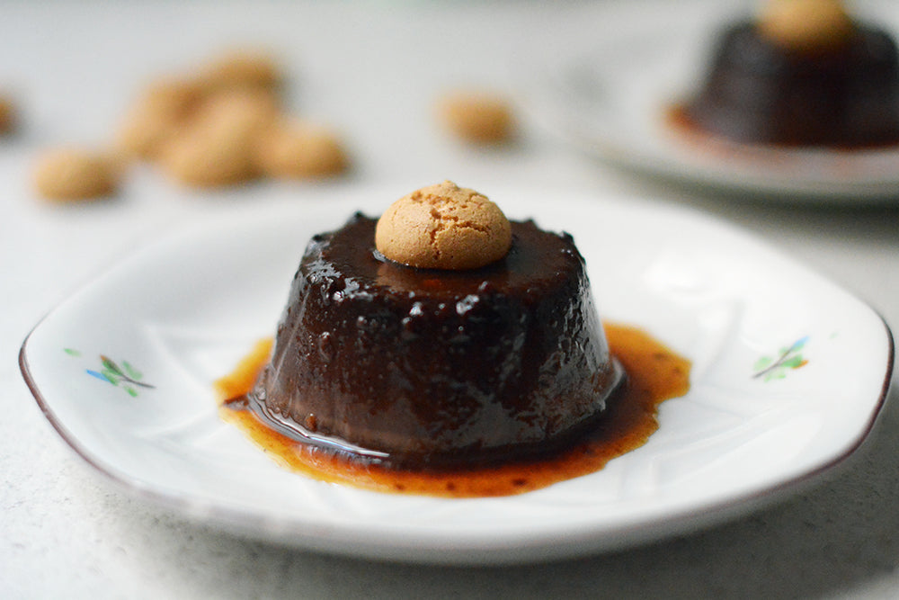 Piemont-Bonet oder italienischer Schokoladen-Flan