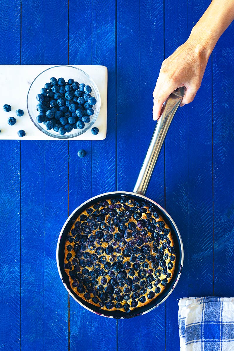 Clafoutis mit Blaubeeren