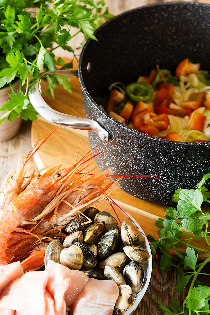 Casserole noodles with fish