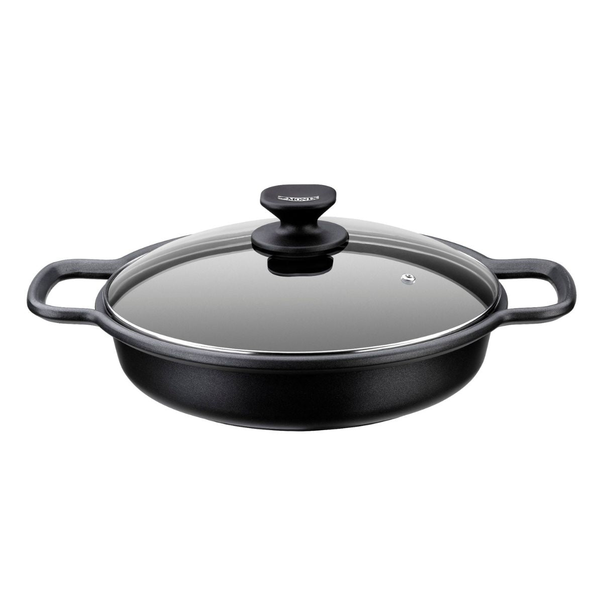 Cacerola baja con tapa con asas de silicona Solid+