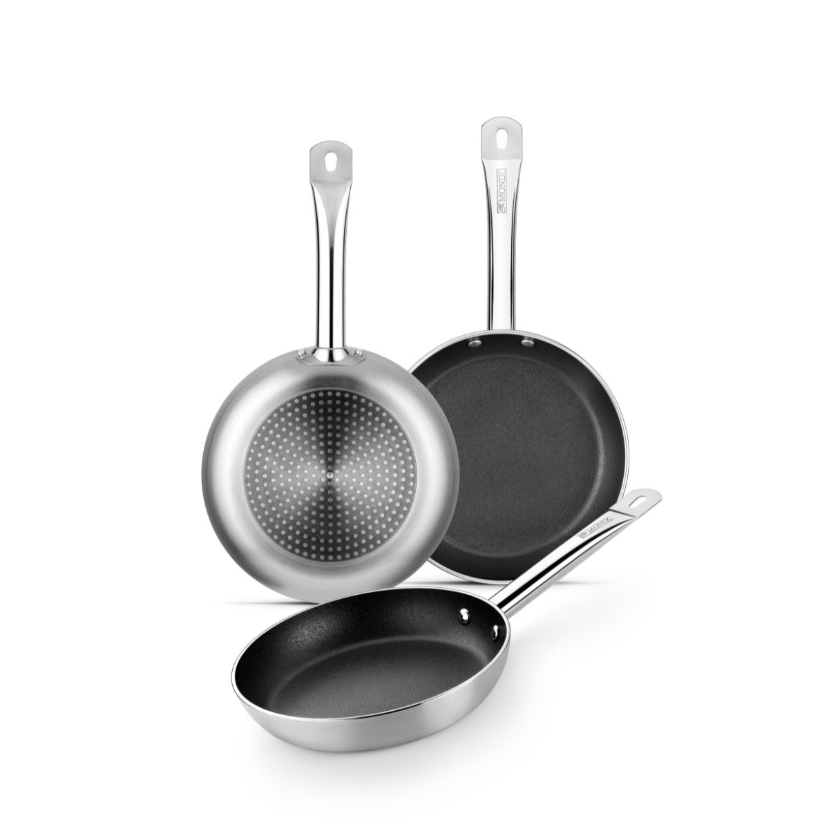 Set di 3 padelle professionali 20, 24 e 28 cm