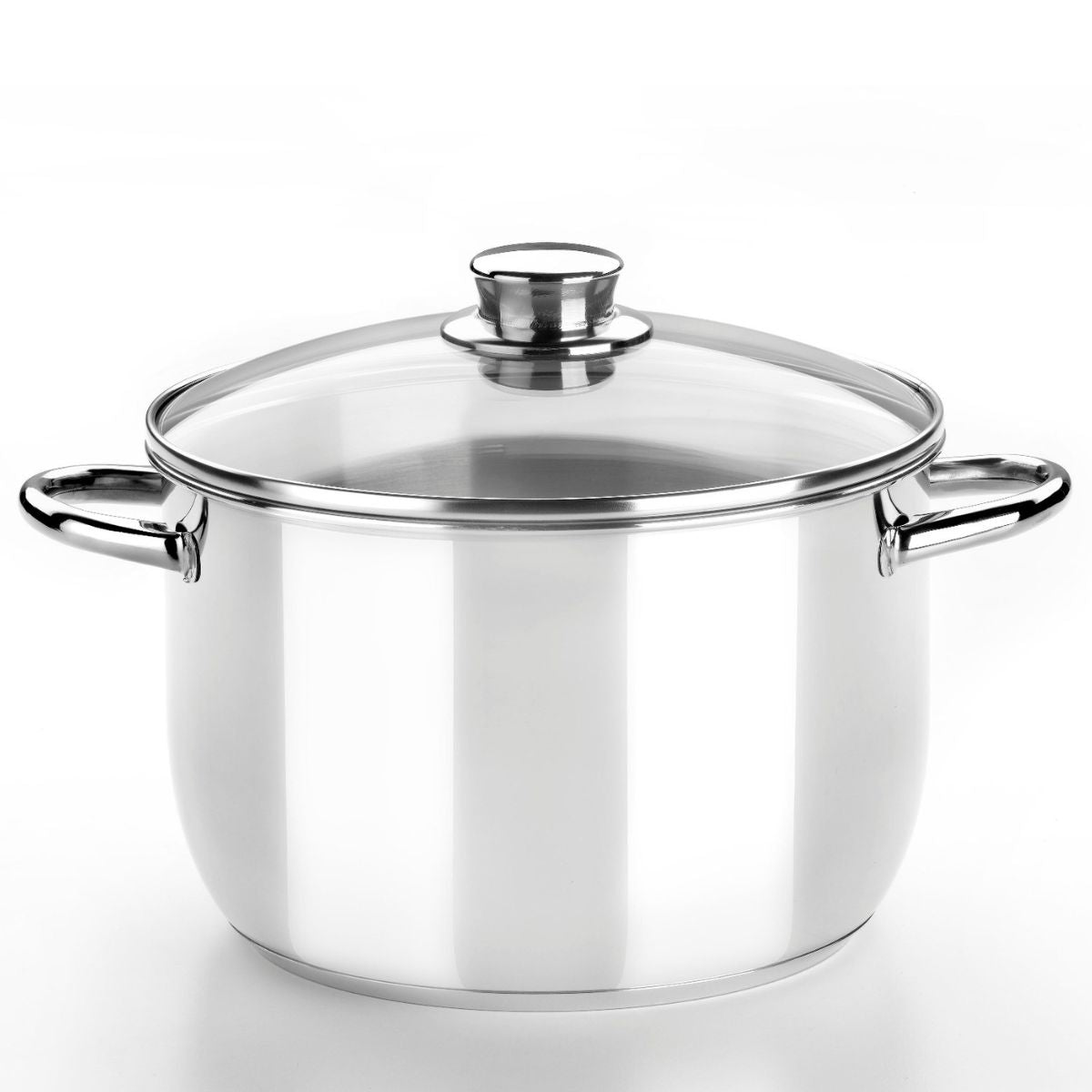 Olla de acero inoxidable sin antiadherente Optima con tapa de cristal