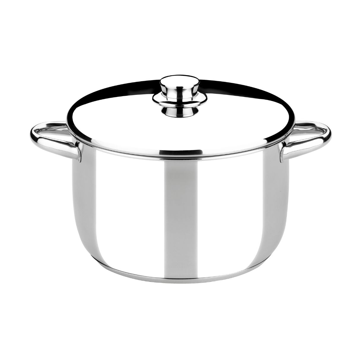 Olla de acero inoxidable sin antiadherente Optima con tapa