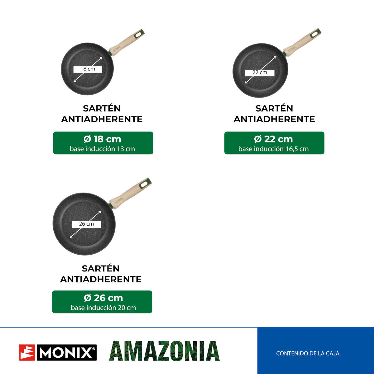 Set de 3 sartenes Amazonia