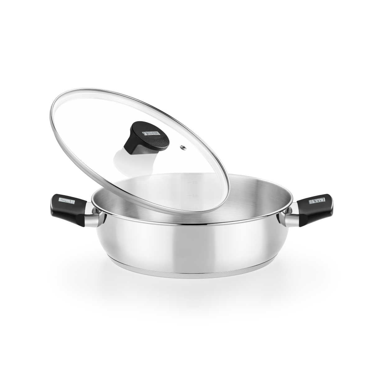 Rustidera de acero inoxidable Elite con tapa de cristal