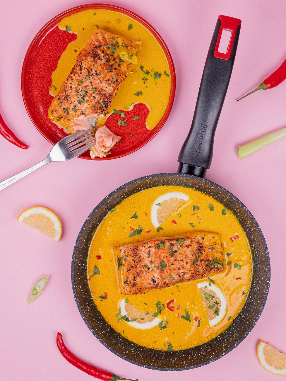 Salmón en salsa de curry