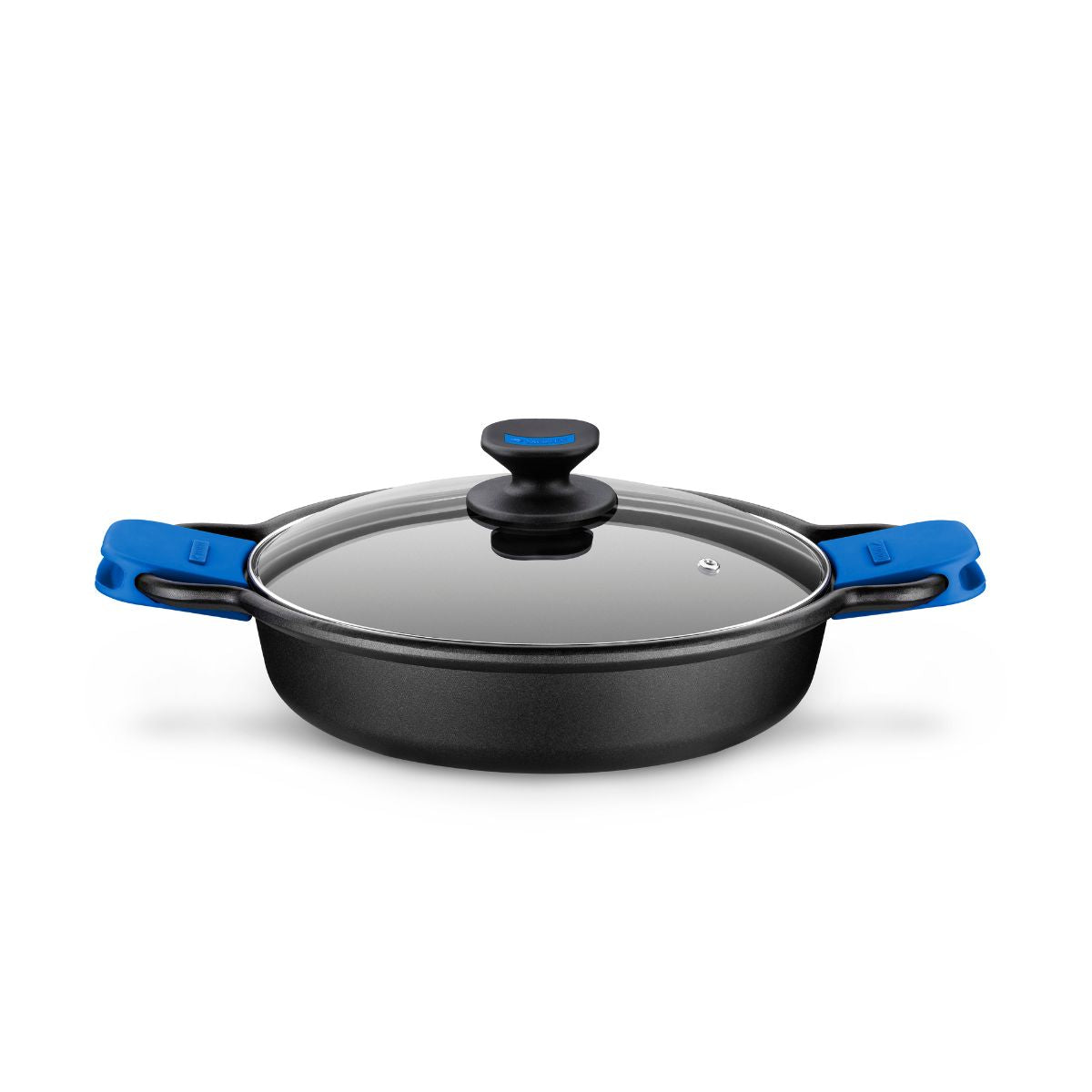 Cacerola baja con tapa con asas de silicona Solid+