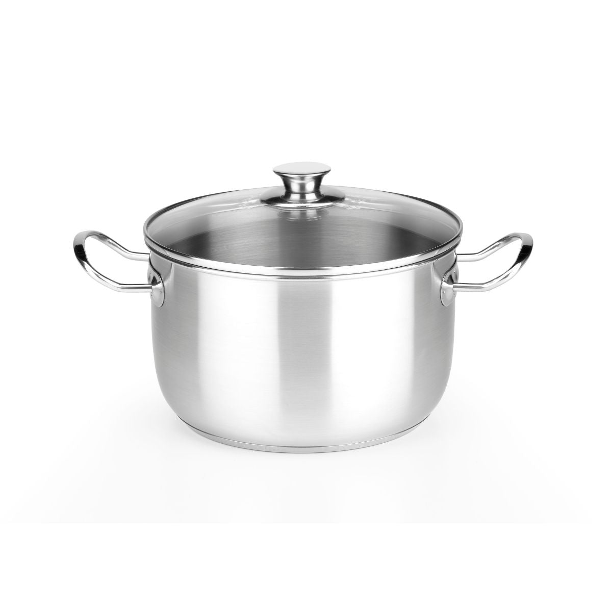 Olla de acero inoxidable sin antiadherente Chef con tapa de cristal