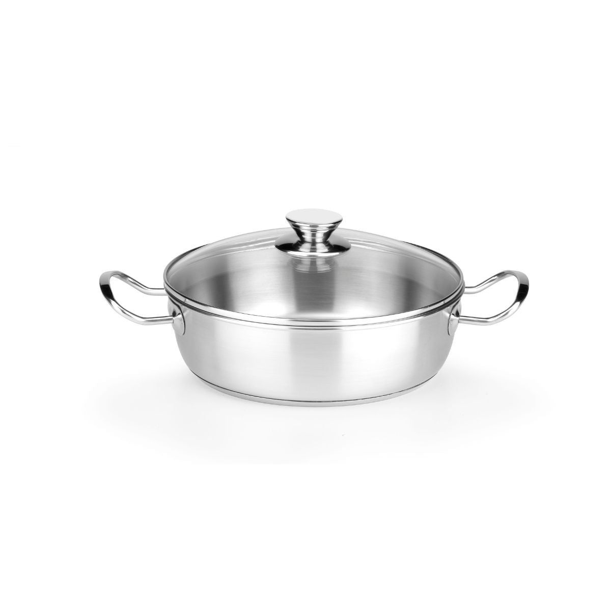 Rustidera de acero inoxidable sin antiadherente Chef con tapa de cristal