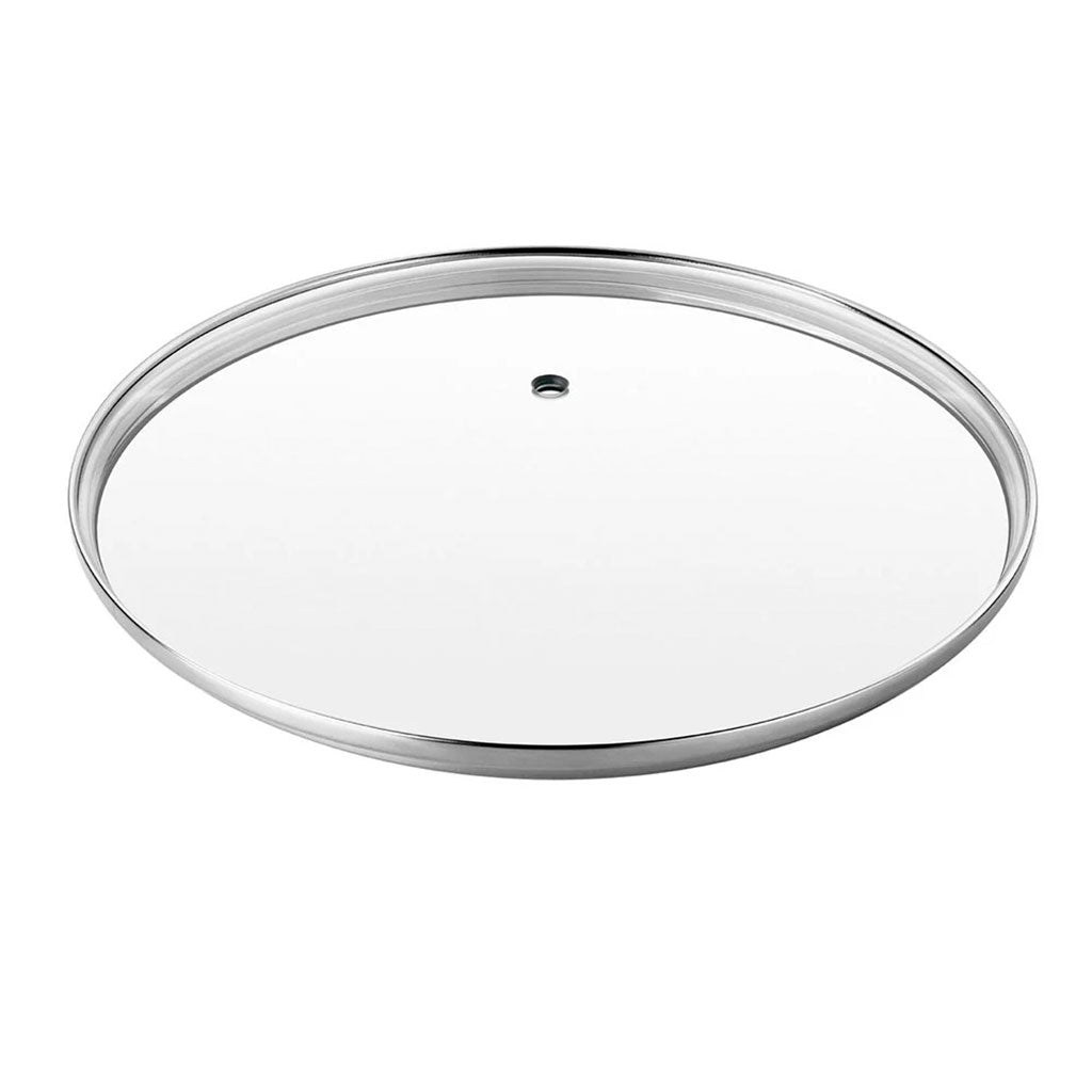 Tapa de cristal con borde de inox