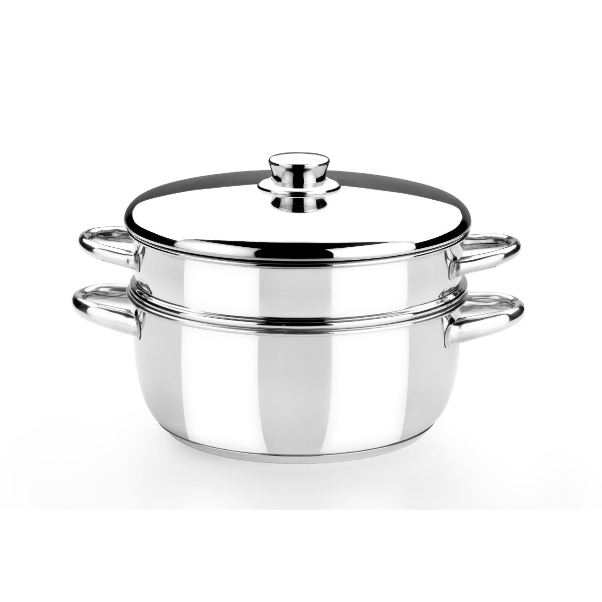 Olla de vapor de acero inoxidable sin antiadherente Optima con tapa